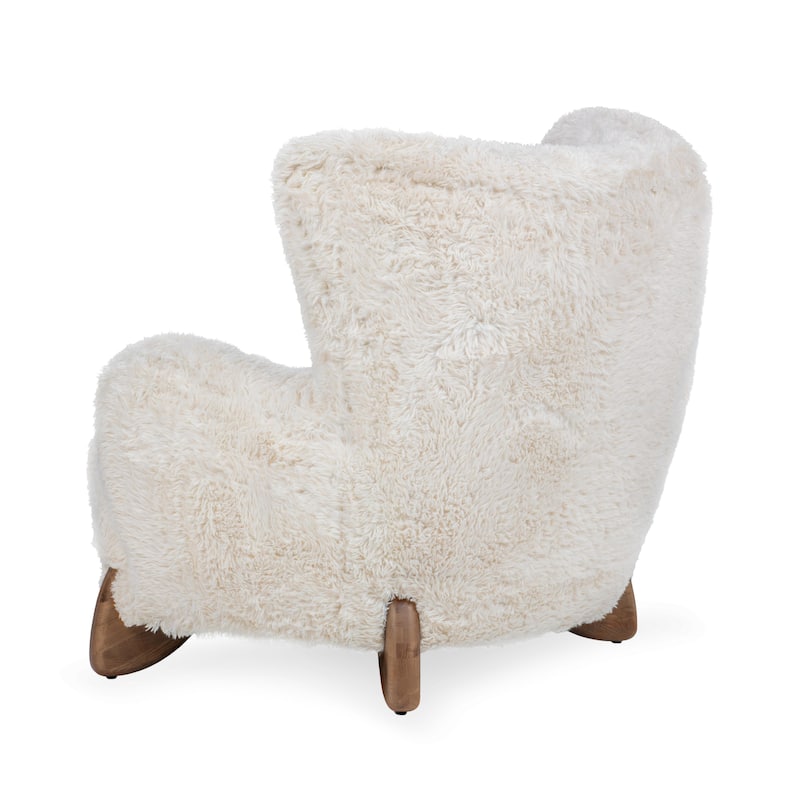 Classic Home Riya Upholstered Fabric Plush Accent Chair