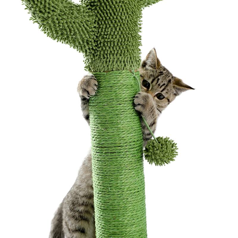 Cat Scratching Post with Natural Sisal Ropes, Interactive Ball, Cat Scratcher