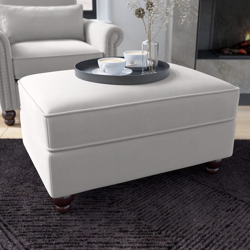 Bush Furniture Coventry Large Upholstered Storage Ottoman