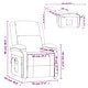 preview thumbnail 4 of 6, vidaXL Massage Chair Brown Fabric - 27.6" x 36.6" x 38.6"