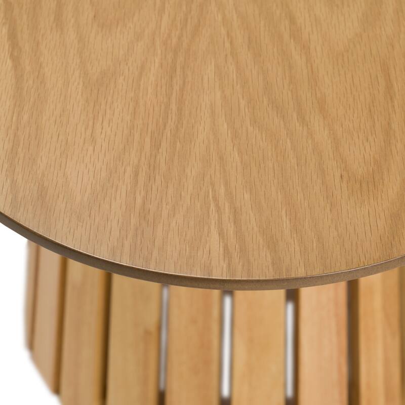 Modrest Truman Mid-Century Modern Natural Oak Extendable Dining Table