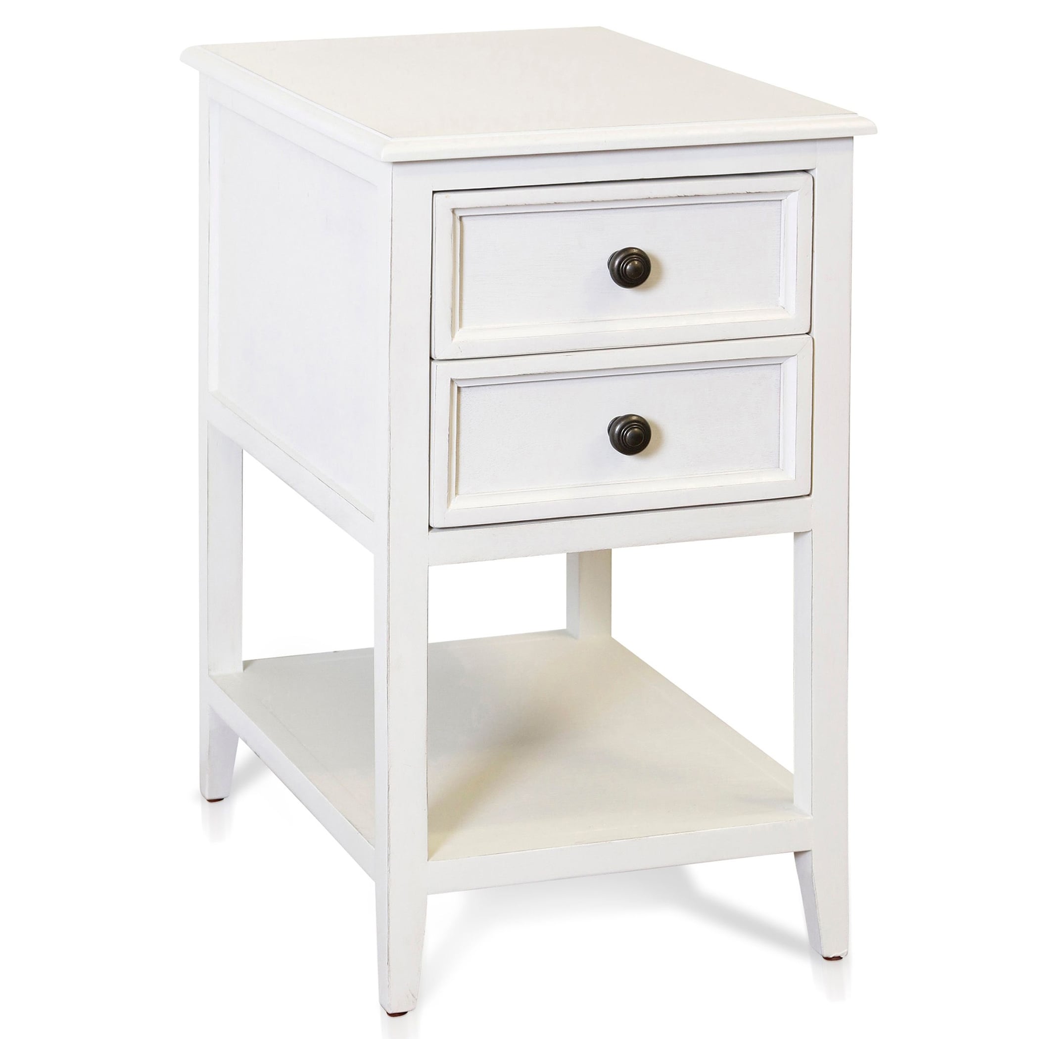 StyleCraft Egg Shell Two Drawer Side Table
