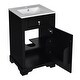 preview thumbnail 53 of 135, GDFStudio - Lisa 20" Bathroom Vanity with Ceramic Sink, Soft-Close Door & Storage Rack