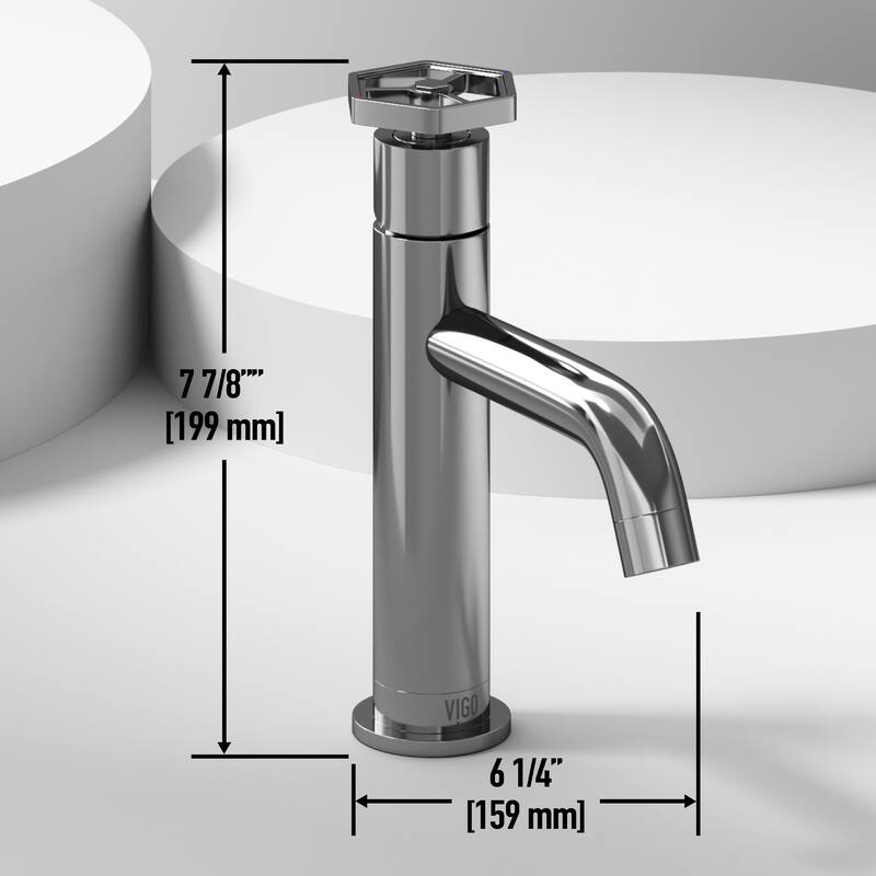 VIGO Ruxton 8" H Single Handle Single Hole Bathroom Faucet