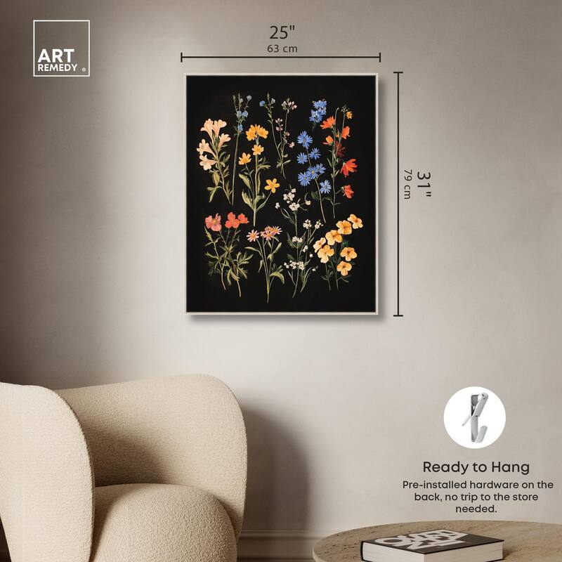 Darkling Daisies II Canvas by Art Remedy