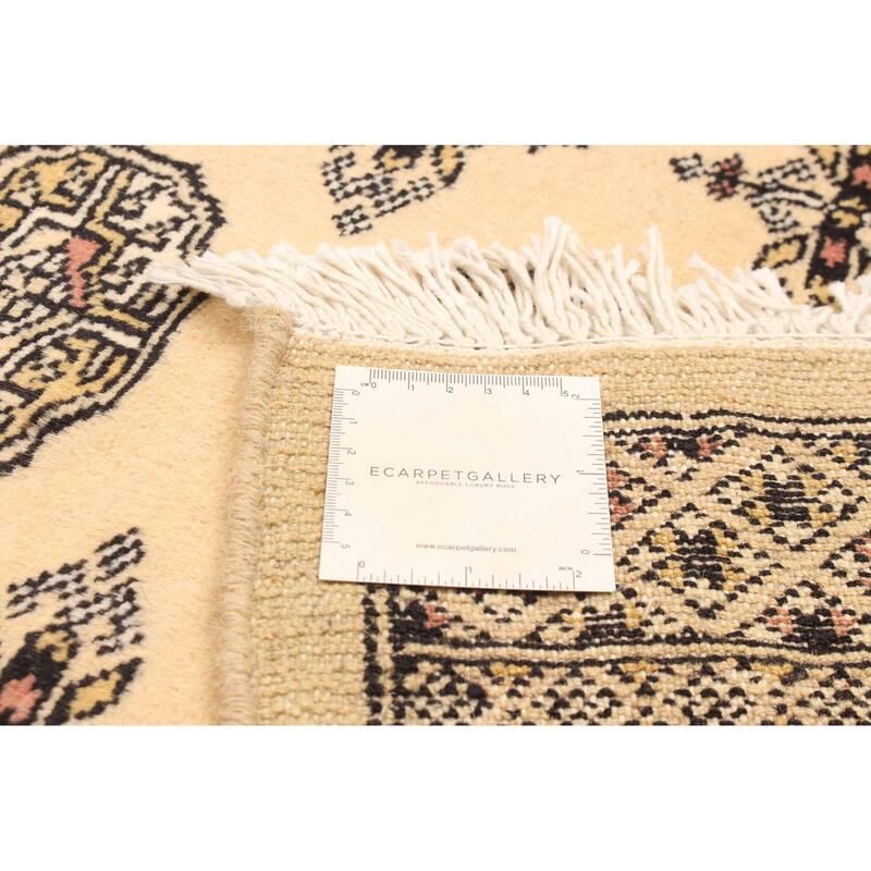 ECARPETGALLERY Hand-knotted Peshawar Bokhara Beige Wool Rug - 4'7 x 6'6