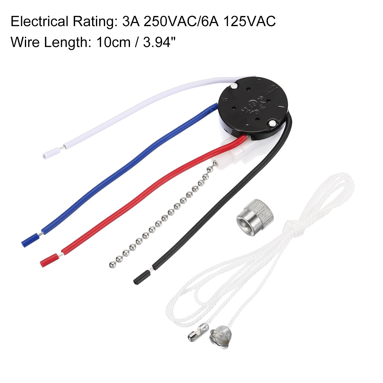 ❤︎S Ceiling Fan Switch Zing Ear ZE-208s E89885 3 Speed 4 Wire