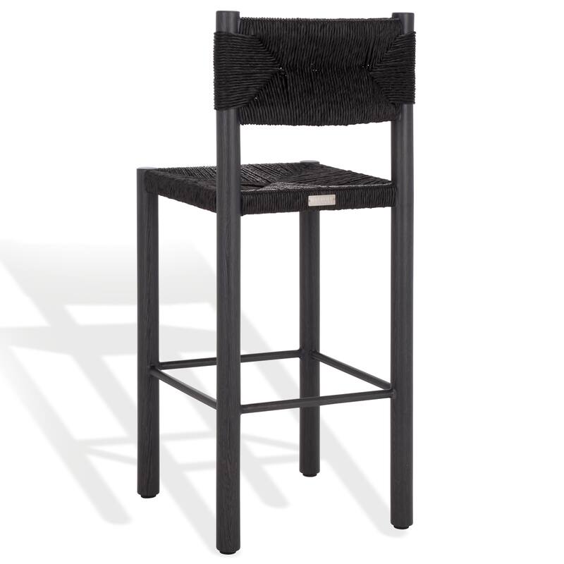 SAFAVIEH Couture Outdoor Patio Furniture Romona 30-inch Barstool, Fully Assembled (Set of 2) - 18"W x 20"D x 43"H