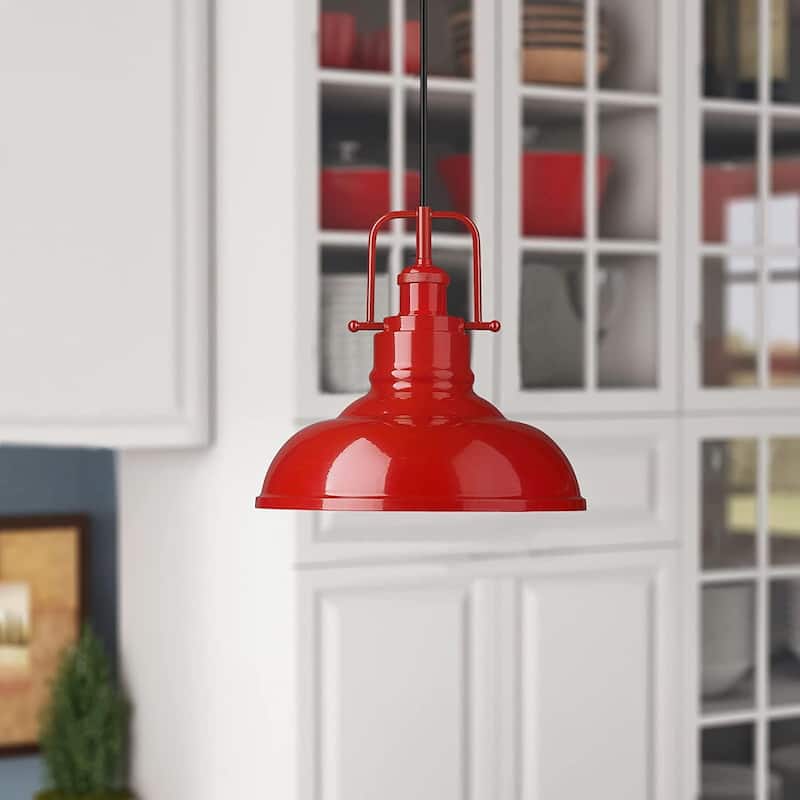 2 Pack Modern Pendant Lights with Metal Dome Lampshade