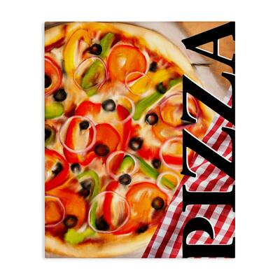 Stupell Gourmet Traditional Pizza Canvas Wall Art Design By Kim Allen