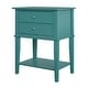 preview thumbnail 38 of 39, Copper Grove Kurdica 2-drawer Accent Table Emerald