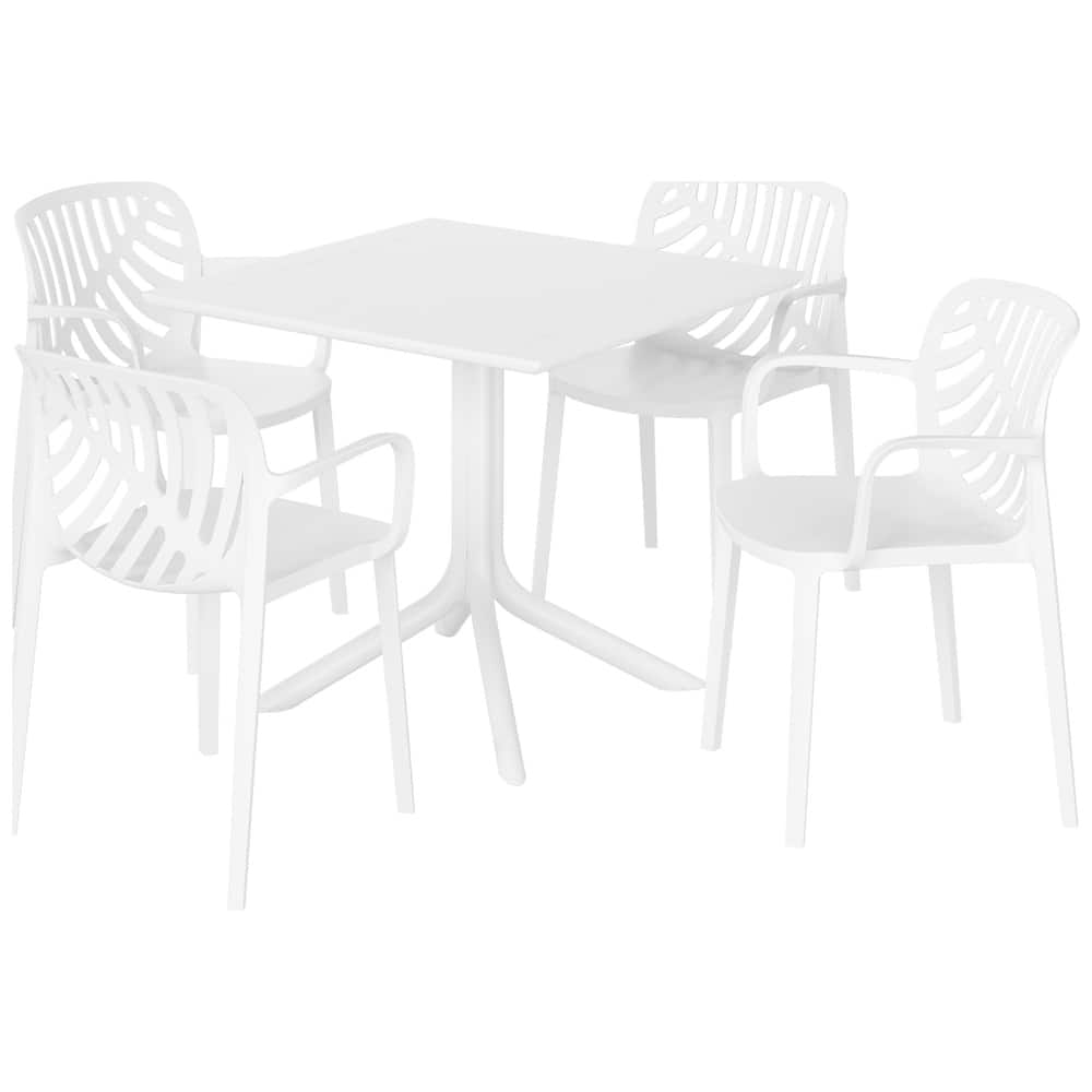 Frond and Form 4-Person Outdoor Square Dining Set