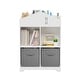 preview thumbnail 6 of 8, 2-Tier Kids Bookcase with Storage and Collapsible Fabric Drawers