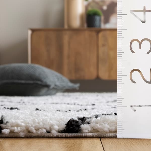 dimension image slide 5 of 8, SAFAVIEH Arizona Shag Nevada 1.2-inch Thick Rug