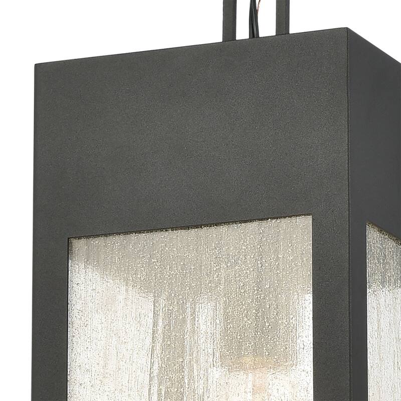 Elk Home Angus Charcoal With Heavy Seeded Glass 1 Light Hanging