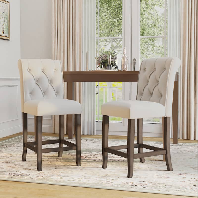 Sheila Rustic Chenille Counter Height Chair (Set of 2) by Furniture of America