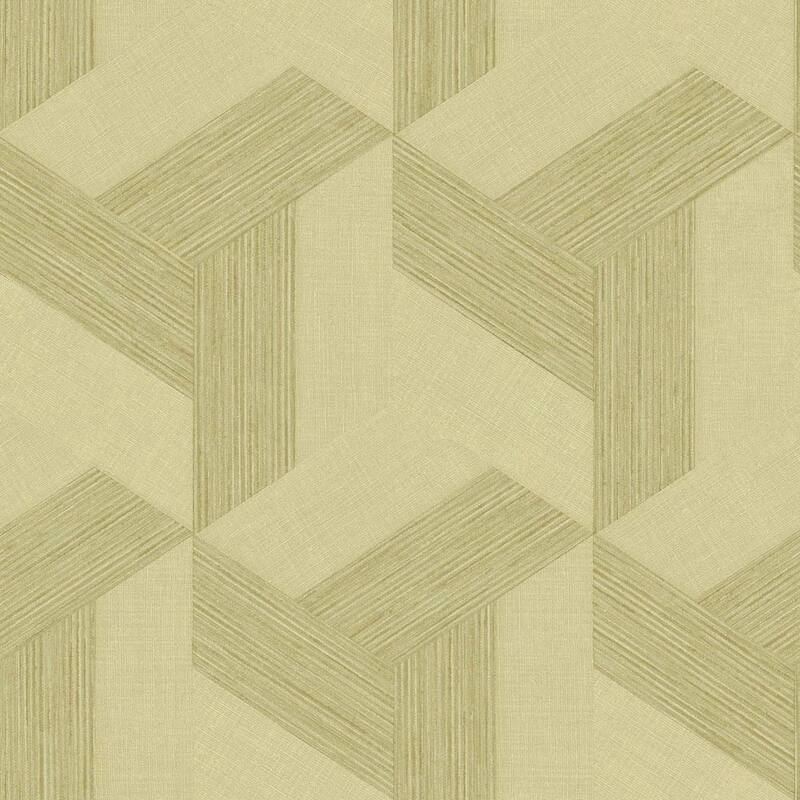Galerie Wallcoverings Synergy Collection Geometric Design Matte Finish Vinyl on Non-woven Wallpaper Roll - 33-feet long x 21-inches wide - Green