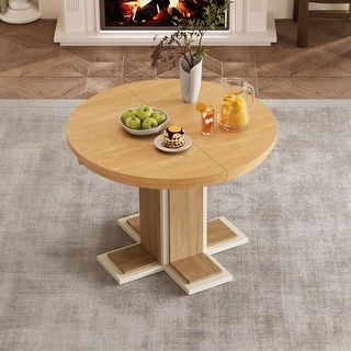 Retro Solid Wood Extendable Dining Table - Bed Bath & Beyond - 42595137