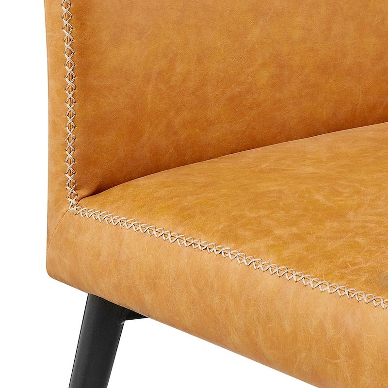 NPD Furniture Kevin Faux Leather Dining Side Chair (Set of 2)