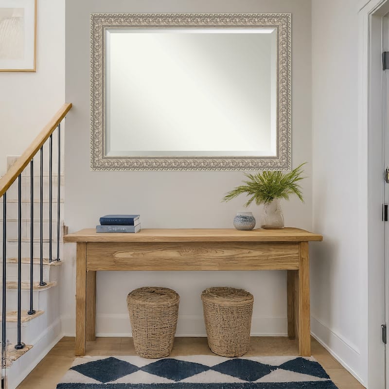 Sydney Silver Beveled Framed Wall Mirror