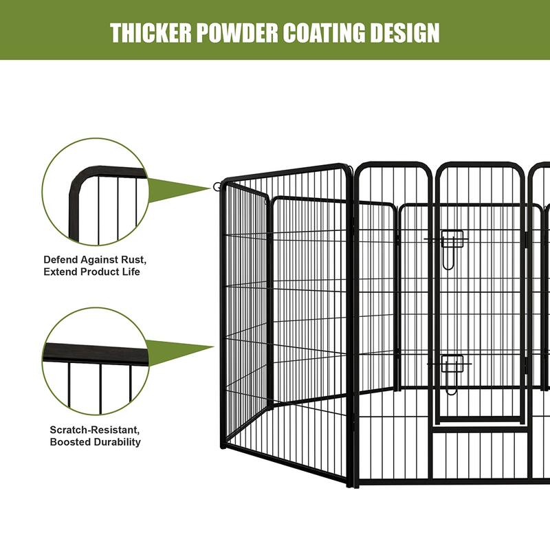 Foldable Dog Playpen,40" 8/16 Panels Portable Kennel,Indoor Outdoor