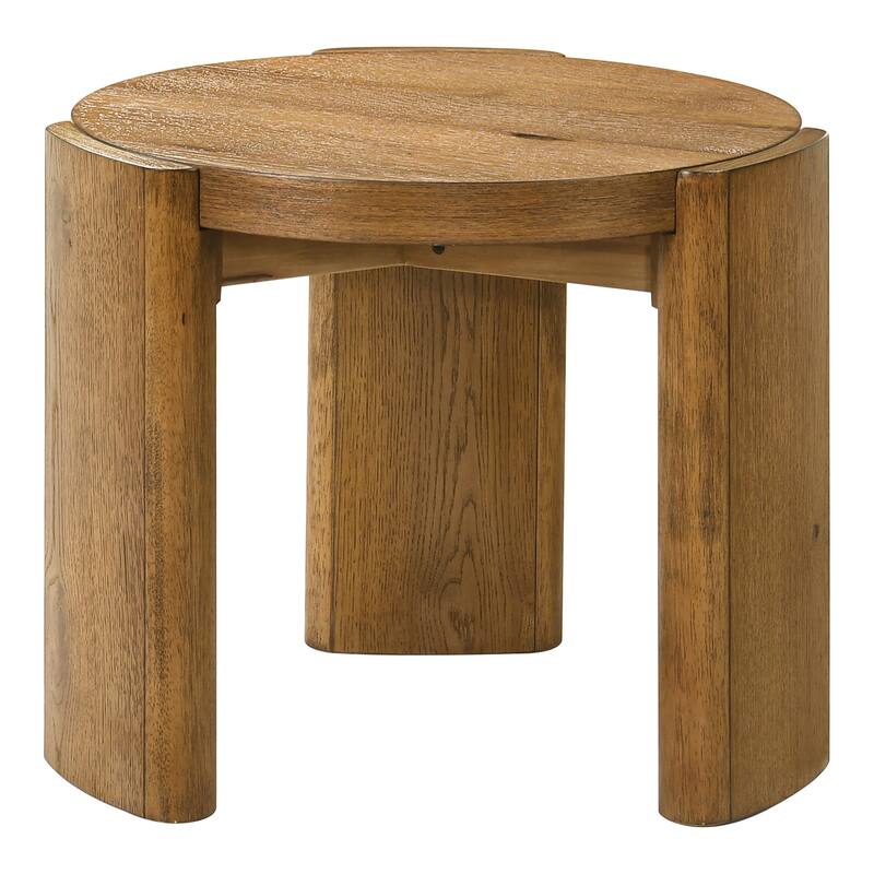 Furniture of America Minst Modern Wood Round End Table