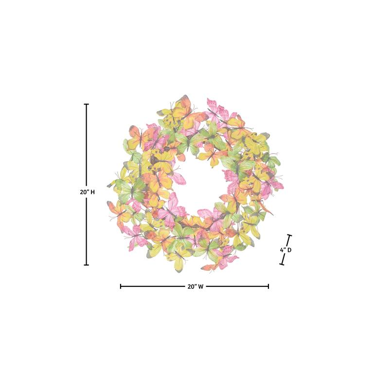 20" Butterfly Wreath