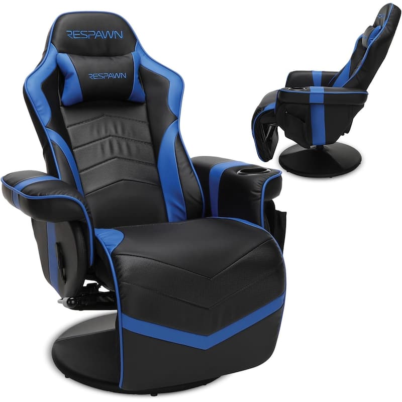 RESPAWN 900 Gaming Recliner - Reclining Gaming Chair with Footrest, Gaming Chair Recliner - Blue