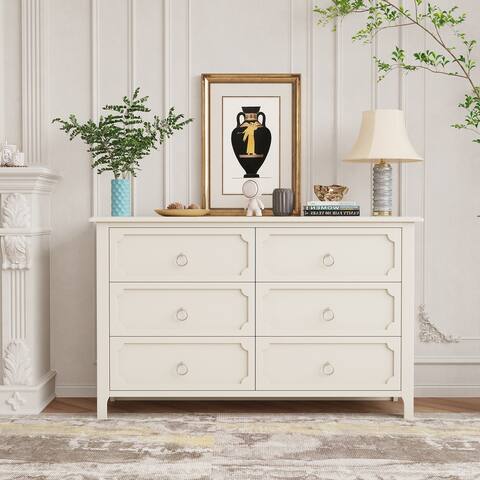 Milky White Rubber Wooden Dresser
