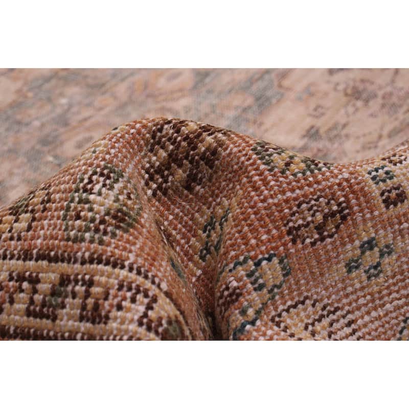 ECARPETGALLERY Hand-knotted Antalya Vintage Copper Wool Rug - 4'9 x 10'0