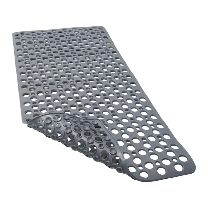 Nonslip Bathtub Mat, Bathtub Shower Mat, Bath Mat with Drain Hole and Suction Cups, 35.43"x23.62"