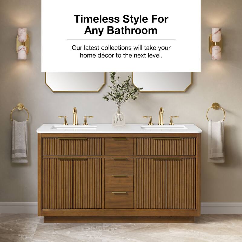 OVE Xander Bathroom Vanity with White Engineered Stone Top