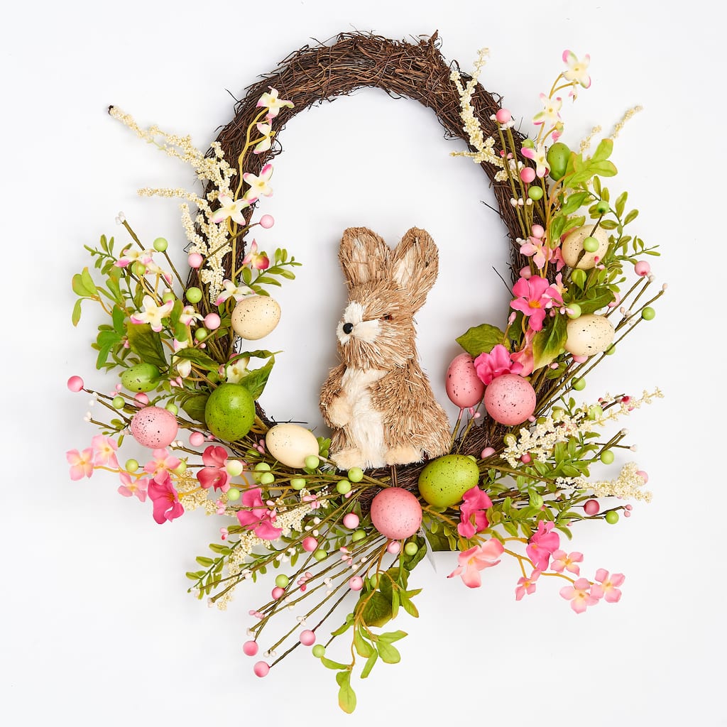 20" Springtime Bunny Wreath