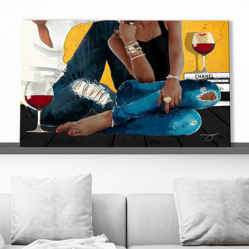 "Casual Couple 2" by Jodi Print on Canvas