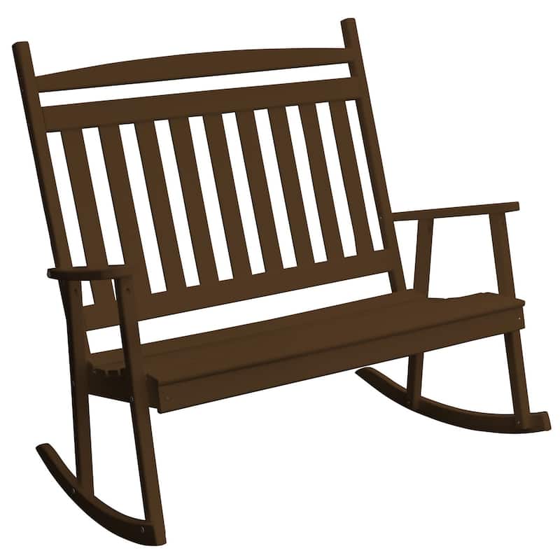 Pine Double Classic Porch Rocker - Coffee