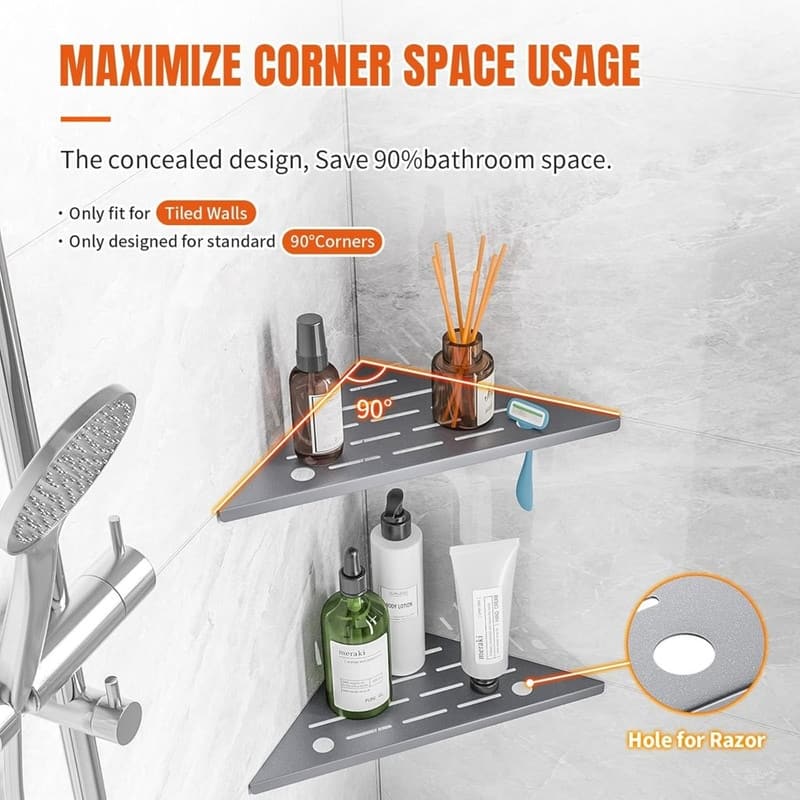 Corner Shower Shelf 2-Pack