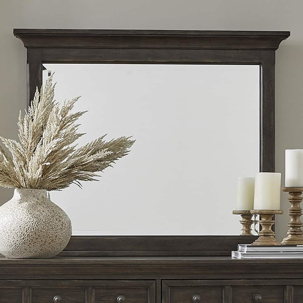 Paradise Valley Saddle Brown Landscape Mirror - Saddle Brown