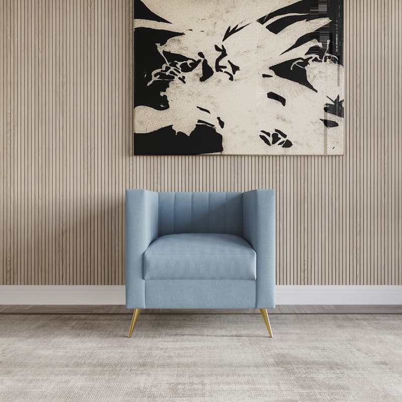 Clayfell Weiss Velvet Square Arm Chair/ Loveseat/ Sofa
