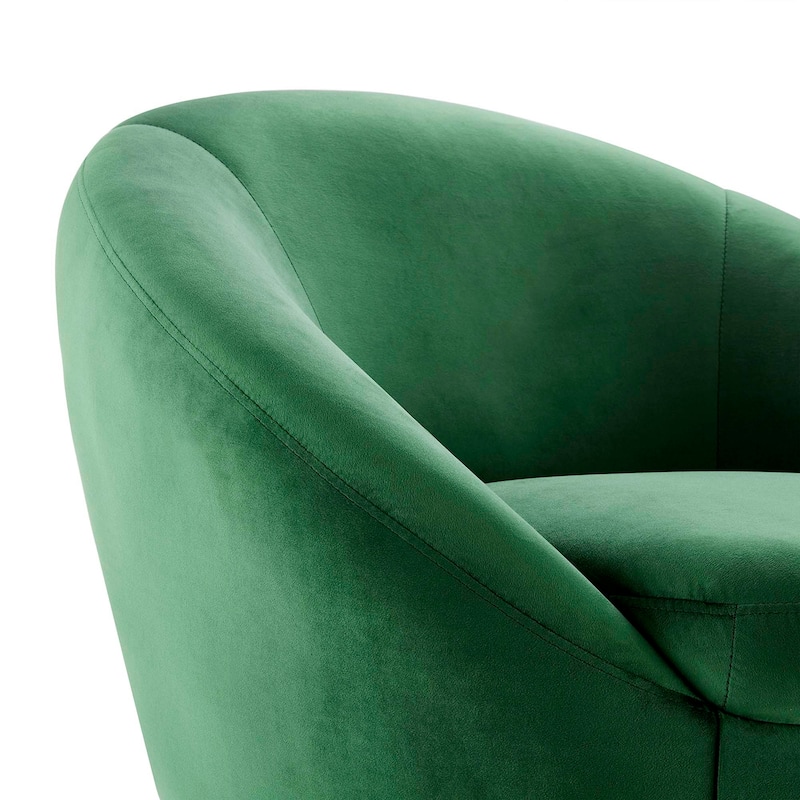 Buttercup Performance Velvet Performance Velvet Swivel Chair - Black Emerald