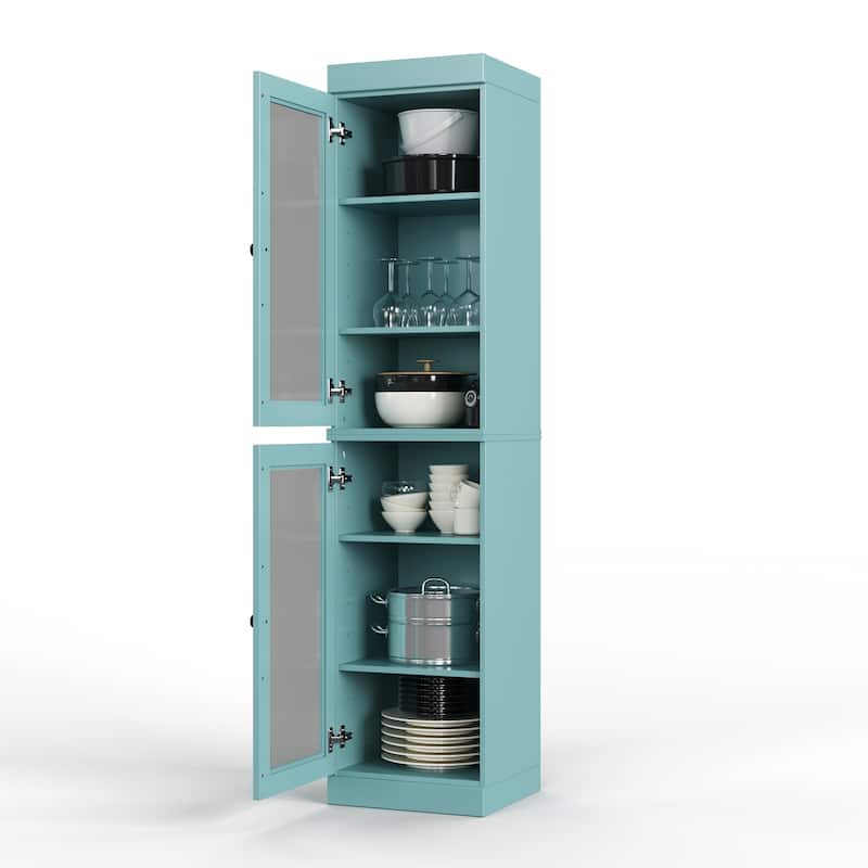 100% Solid Wood 16.5" Kitchen Pantry Cabinet with Doors by Palace Imports
