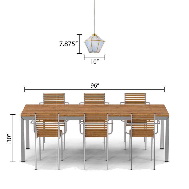 Margaux River of Goods Blue and Pink Stained Glass and Metal 10-Inch Pendant Light with Adjustable Hanging Cord