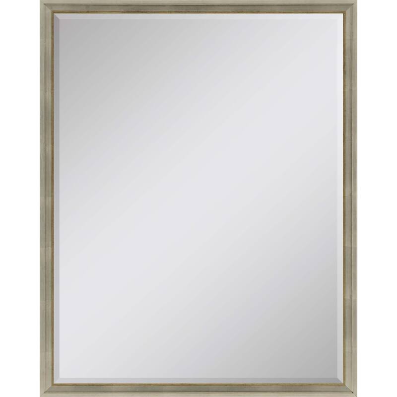 HomeRoots 50" Silver Wood Accent Mirror - 38.00 in. x 50.00 in. x 3.00 in.