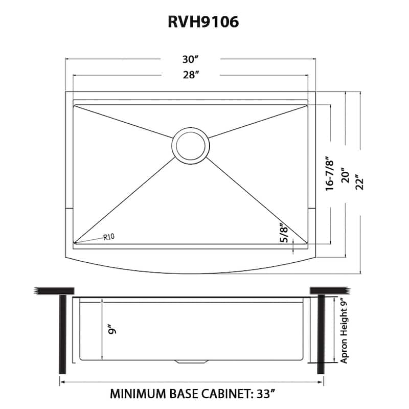 Ruvati 30-inch Gunmetal Black Workstation Apron-Front Stainless Steel Kitchen Sink - 30" X 22" - 30" X 22"