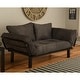 preview thumbnail 1 of 3, Porch & Den Boyd Daybed Lounger with Suede Grey Mattress