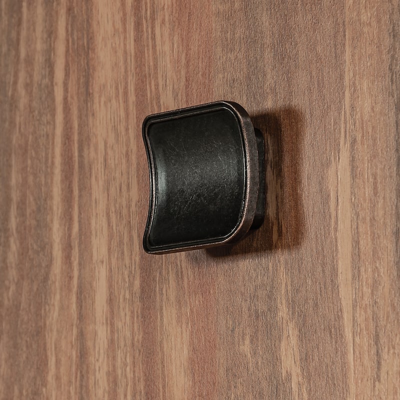 Wood Hutch with Concealed Storage, Brown - 65.95" W x 14.09" D x 42.21" H