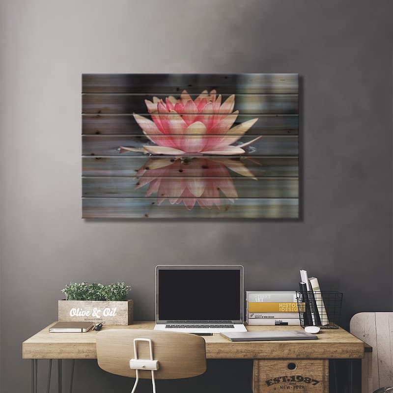 Padmasana Print On Wood by Fabien Bravin - Multi-Color