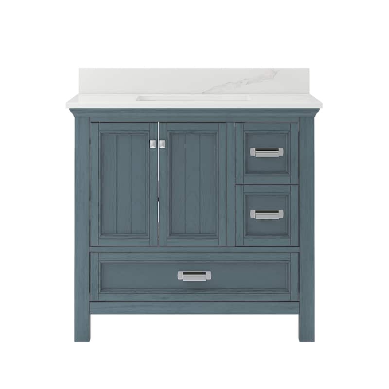 CRAFT + MAIN BAVT3722D-QCB Brantley 36" Free Standing Single Basin - Harbor Blue