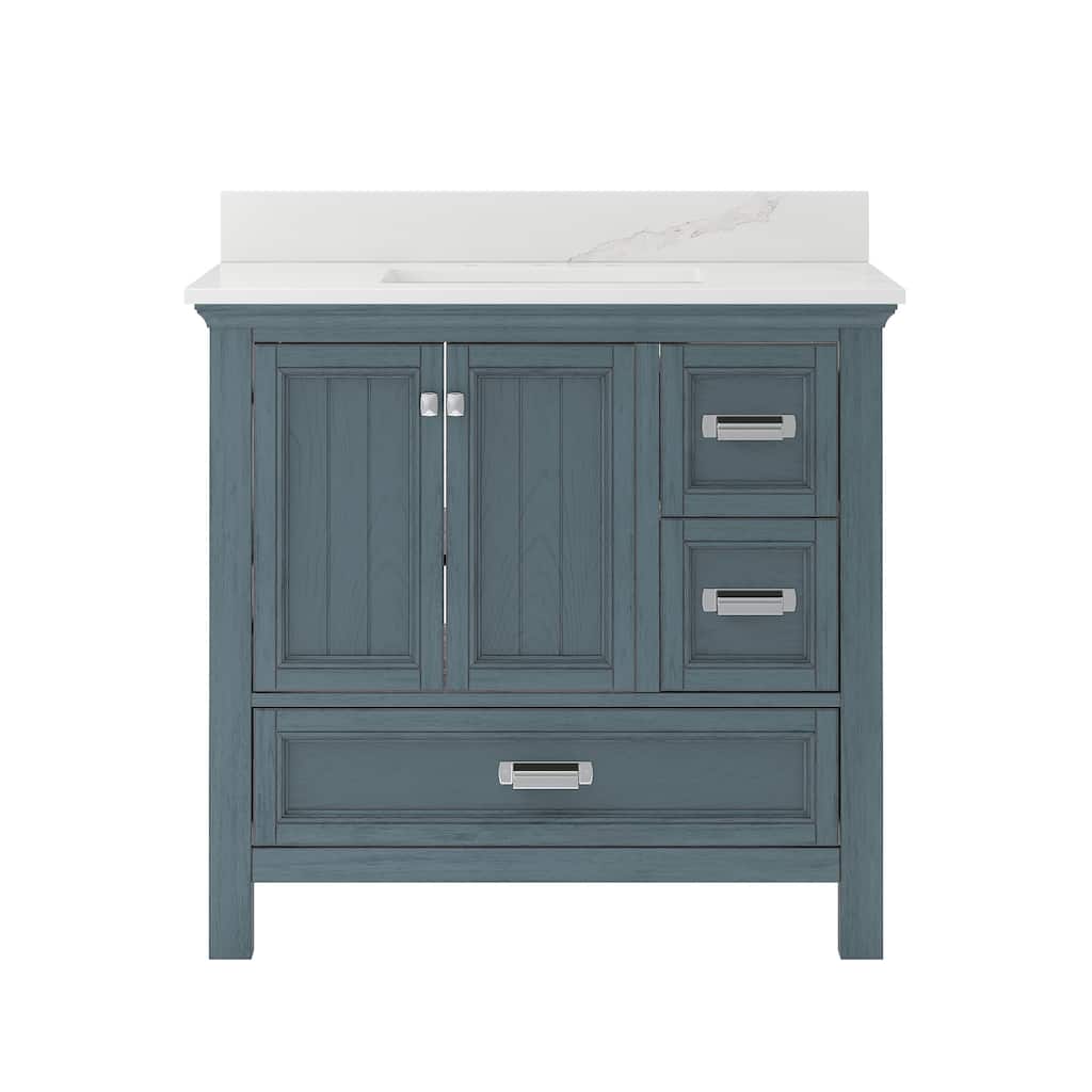 CRAFT + MAIN BAVT3722D-QCB Brantley 36" Free Standing Single Basin
