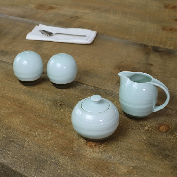 slide 2 of 3, Euro Ceramica Diana 4 Piece Salt and Pepper/Cream and Sugar Breakfast Table Set