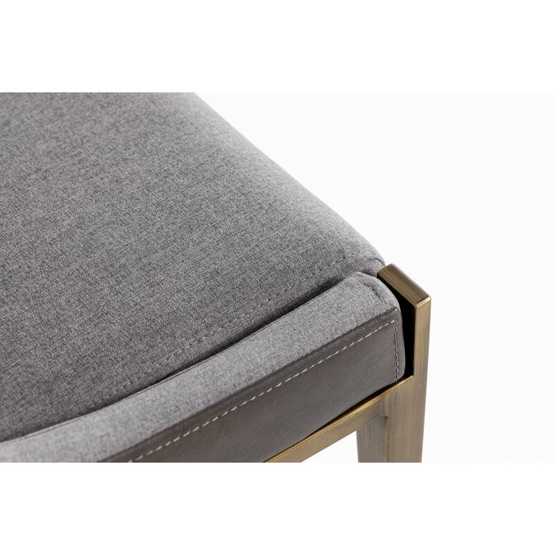 Modrest Fairview Modern Grey & Brass Dining Chair